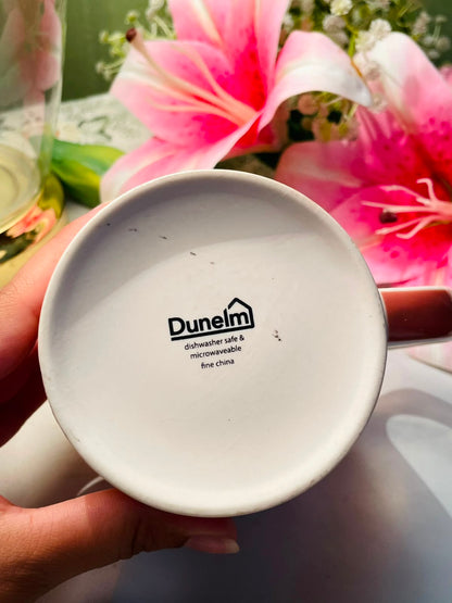 Dunelm orange Love Mum Ceramic Mug Speckled Design 10 cm