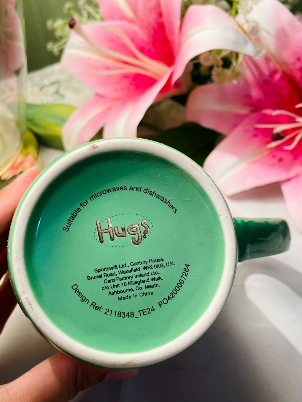 Hugs Green Best Teacher Ceramic Mug Apple Design 10 cm
