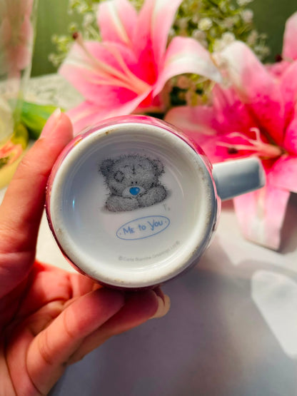 Tatty Teddy Pink Green Ceramic Tall Mug 13 cm
