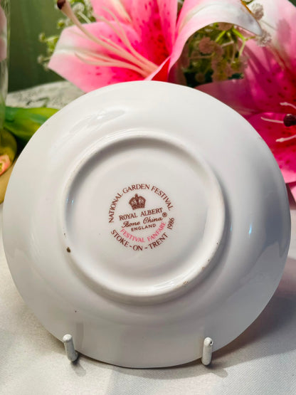 Royal Albert National Garden Festival Stoke-on-Trent Floral Collector Plate 11 cm