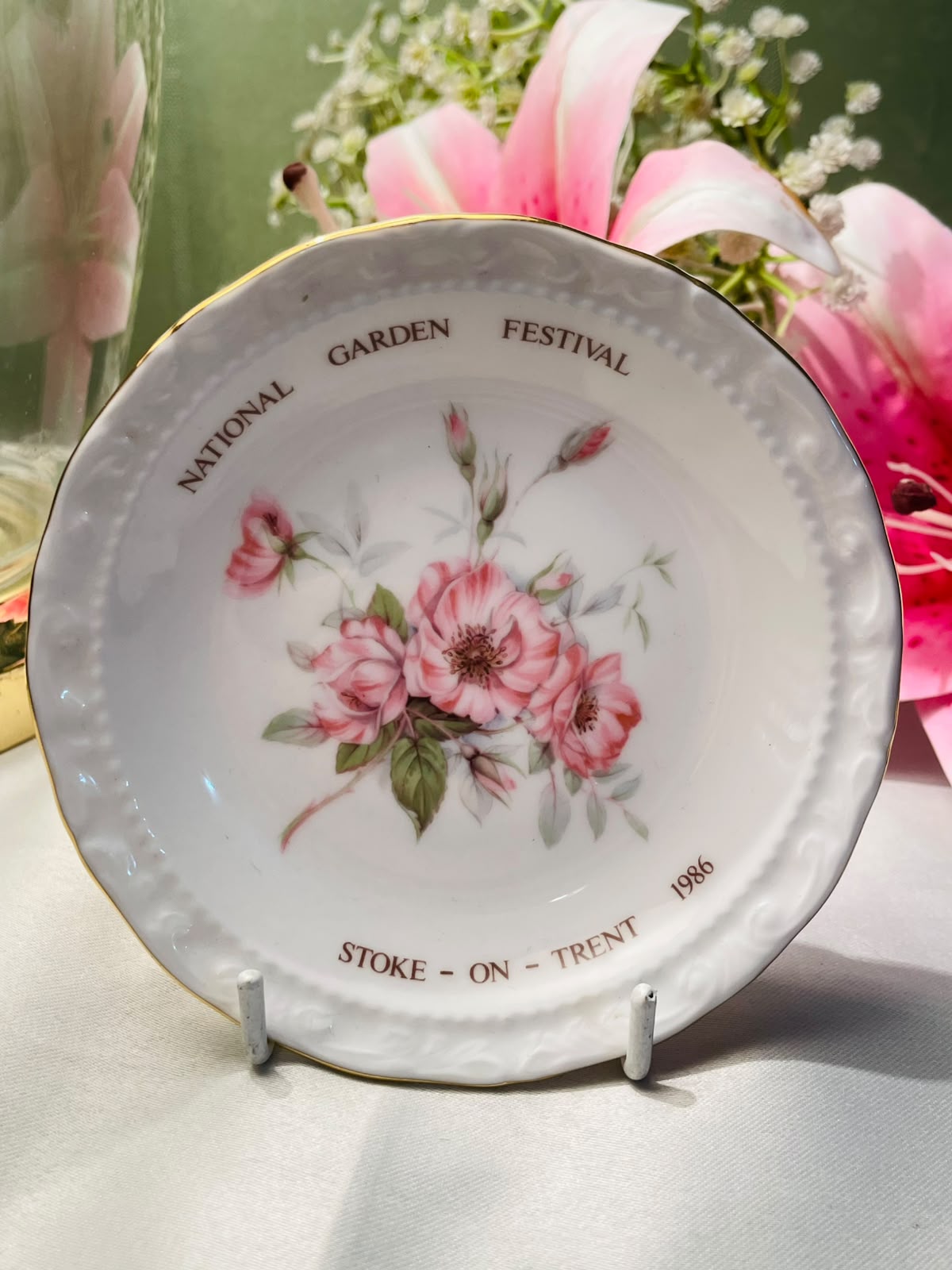 Royal Albert National Garden Festival Stoke-on-Trent Floral Collector Plate 11 cm