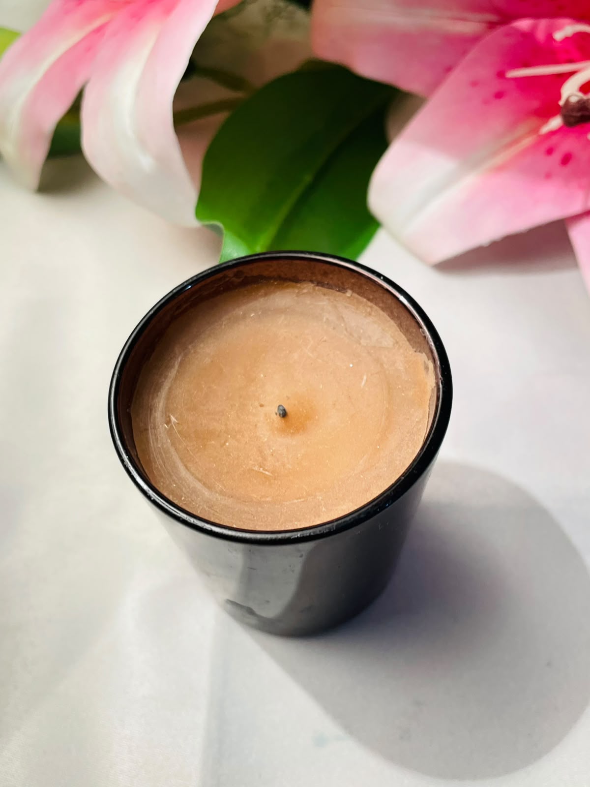 Amber Glass Jar Candle 7 cm