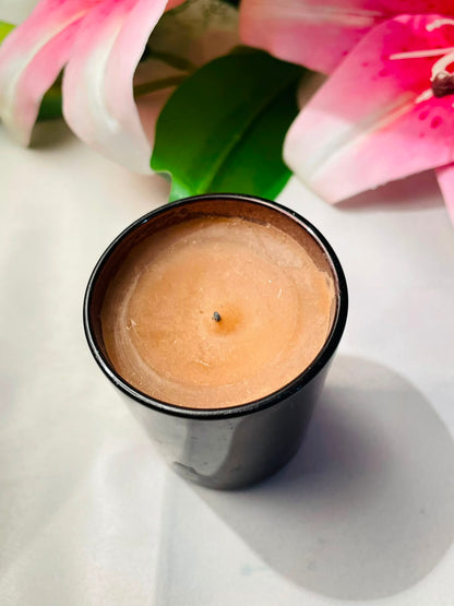 Amber Glass Jar Candle 7 cm