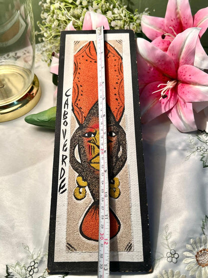 Cabo Verde African Mask Framed Artwork Approx. 32 cm