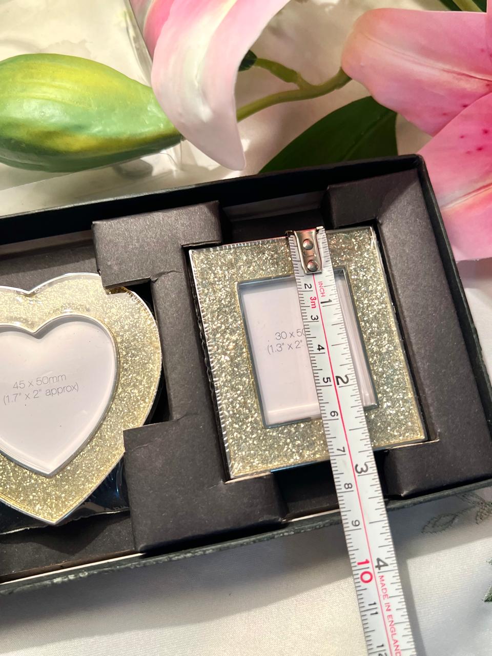 EO Title: Gold Glitter Mini Photo Frames 3-Piece Set