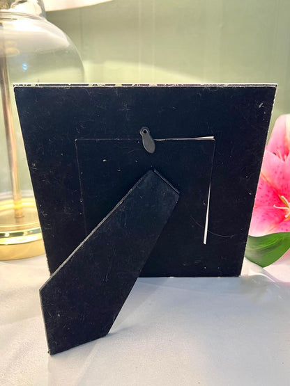 Silver Floral Crystal Photo Frame with Butterfly Approx. 18 cm