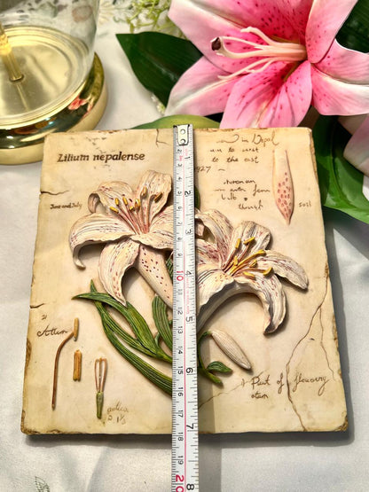 Marks & Spencer Handpainted Lily Wall Plaque Approx. 18 cm