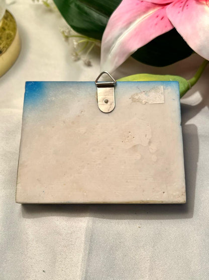 Corfu Coastal Wall Plaque Blue Scenic Decor 10cm