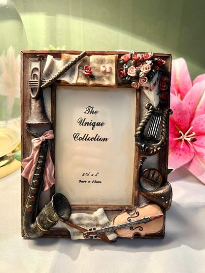 Musical Instrument Decorative Photo Frame, 3.5 x 5 in