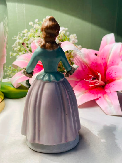 Vintage Porcelain Lady Figurine Lace Dress 13 cm