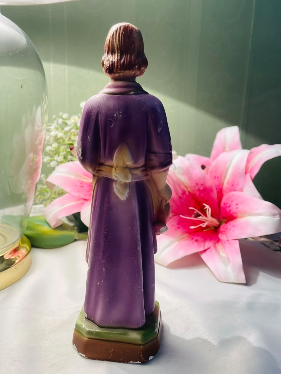 Vintage Saint Joseph Carpenter Religious Figurine 20 cm