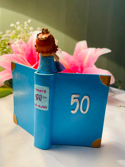 50th Birthday Novelty Photo Frame Book Design 36 cm
