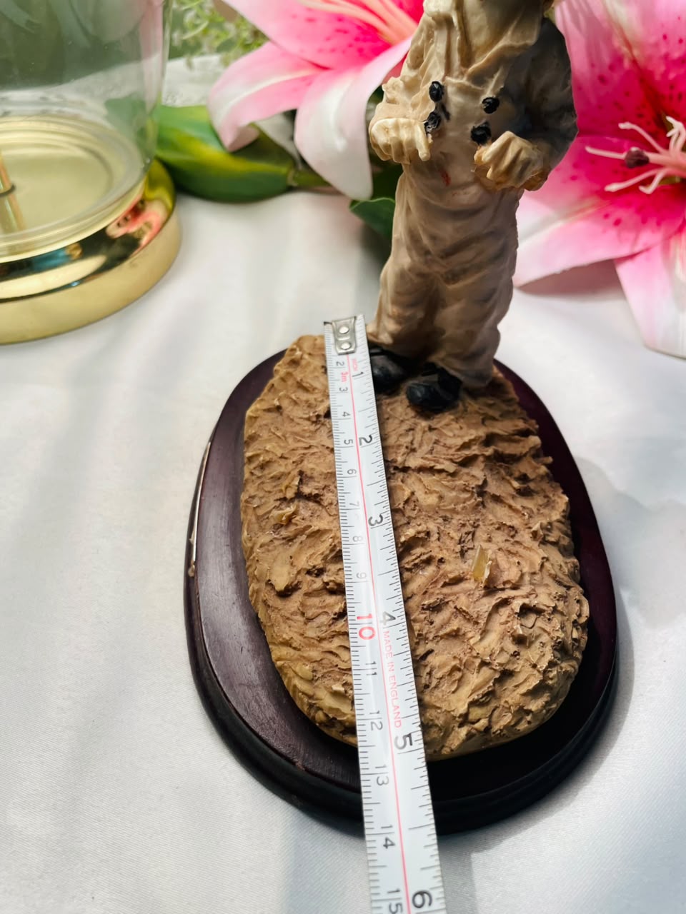 Vintage Mechanic Worker Figurine on Display Base 16 cm
