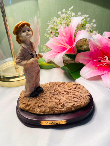 Vintage Mechanic Worker Figurine on Display Base 16 cm