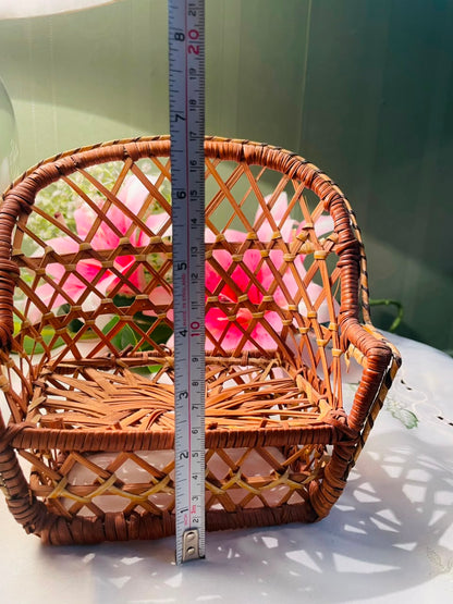 Vintage Wicker Miniature Chair Basket 17 cm