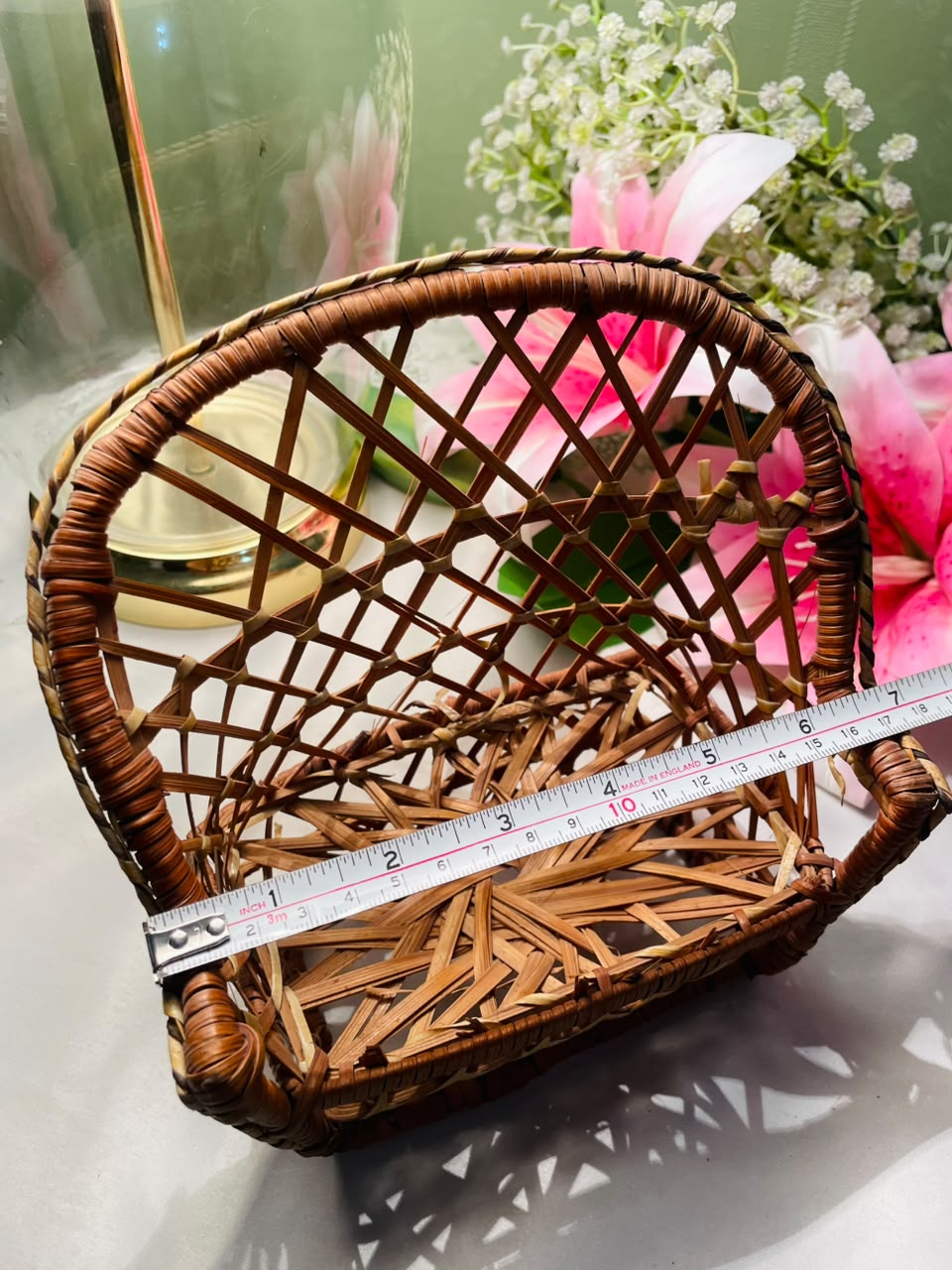 Vintage Wicker Miniature Chair Basket 17 cm