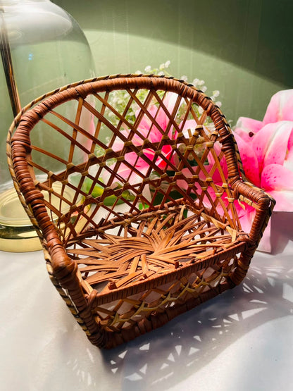 Vintage Wicker Miniature Chair Basket 17 cm