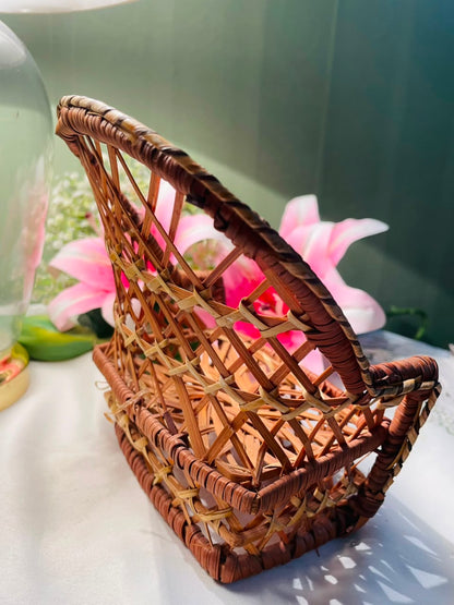 Vintage Wicker Miniature Chair Basket 17 cm