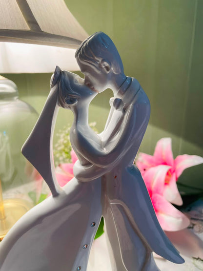 Large Modern White Dancing Couple Figurine 30 cm