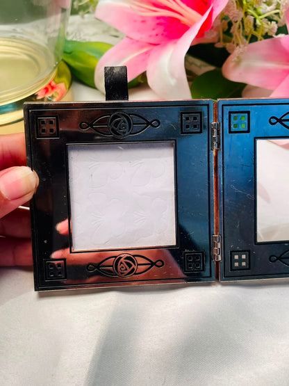 Folding Double Photo Frame Silver-Tone Approx. 4 Inch