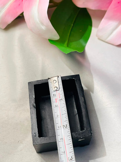 Black Mini Decorative Storage Holder with Utensil Motif