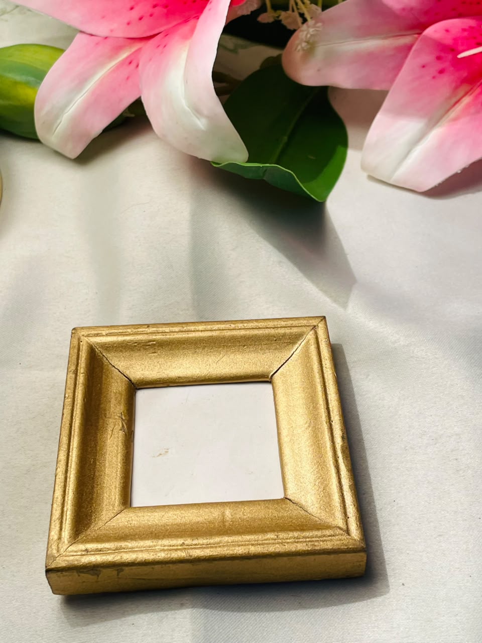 Gold-Tone Mini Photo Frame Approx. 3.5 Inch