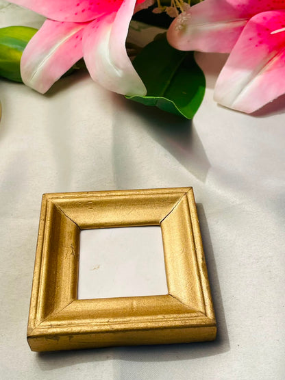 Gold-Tone Mini Photo Frame Approx. 3.5 Inch