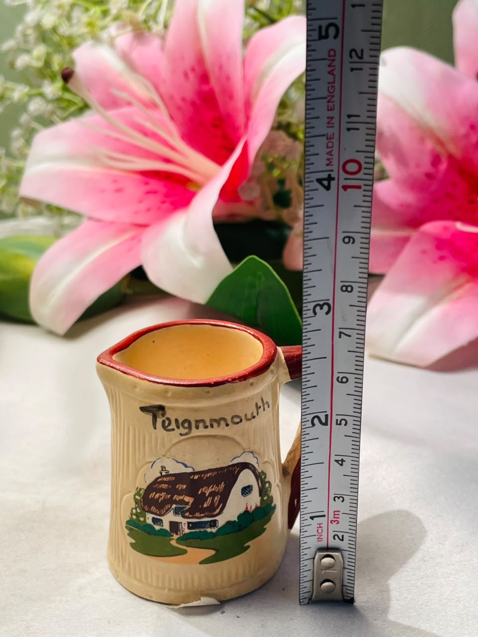 Teignmouth Cottage Mini Jug Cream & Brown Approx. 3 Inch