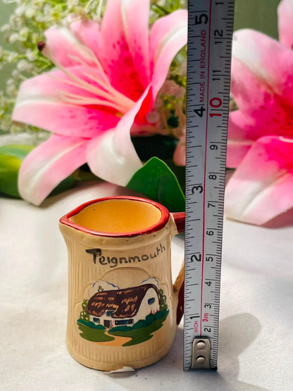 Teignmouth Cottage Mini Jug Cream & Brown Approx. 3 Inch