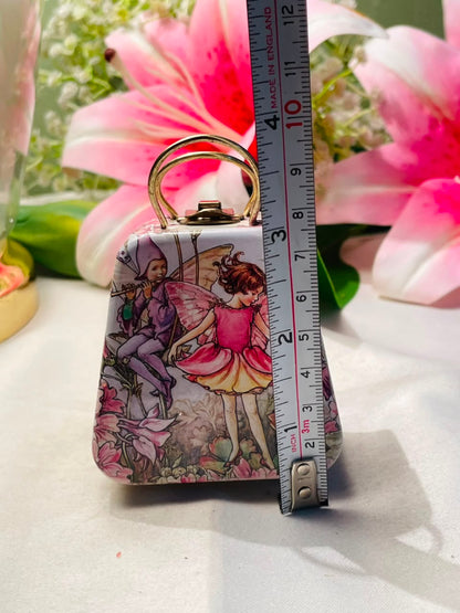 Tin Treats Fairy Handbag Tin Box Pink Floral Approx. 3.5 Inch