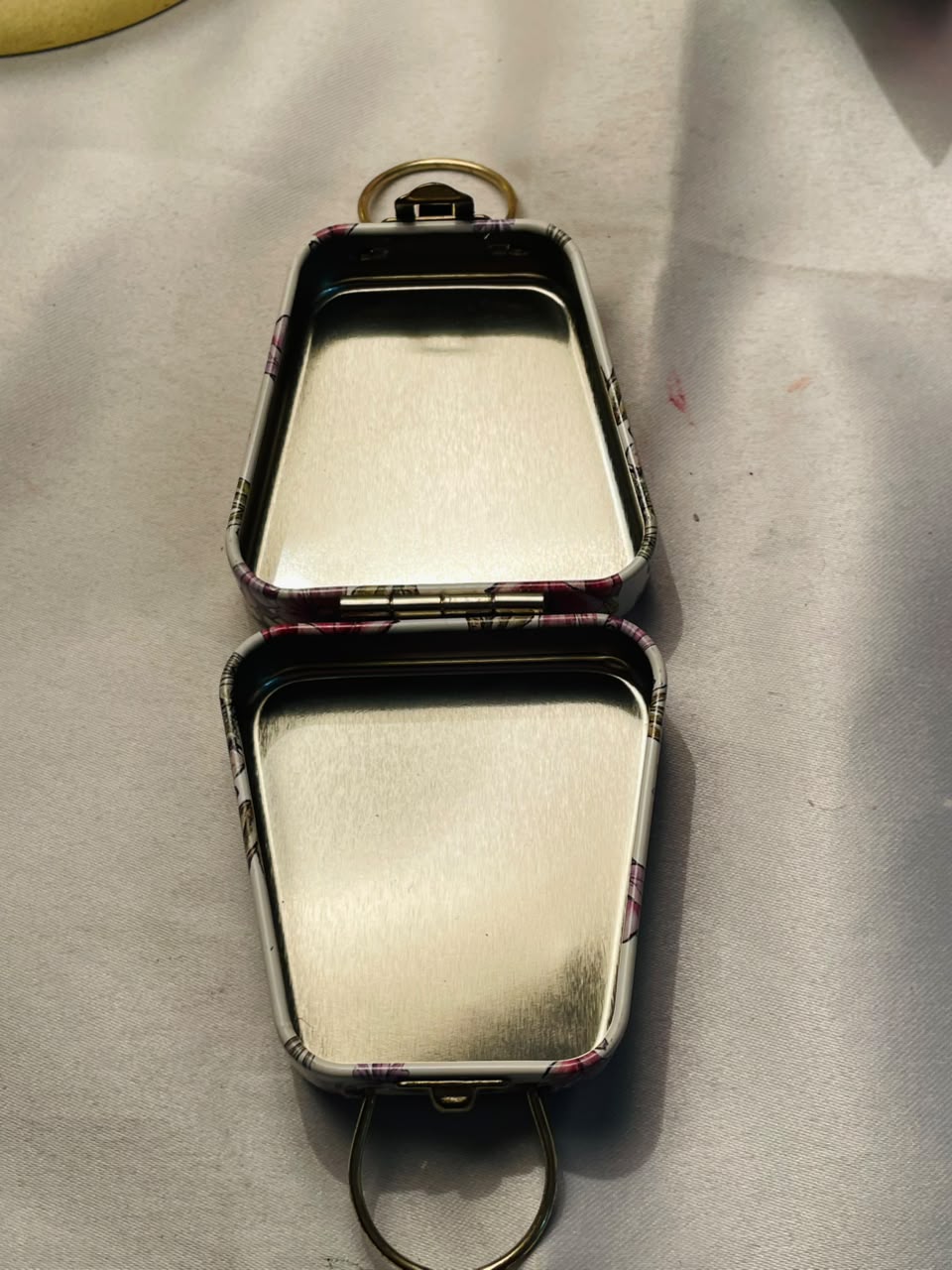 Tin Treats Fairy Handbag Tin Box Pink Floral Approx. 3.5 Inch
