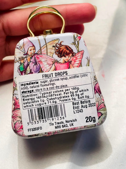 Tin Treats Fairy Handbag Tin Box Pink Floral Approx. 3.5 Inch