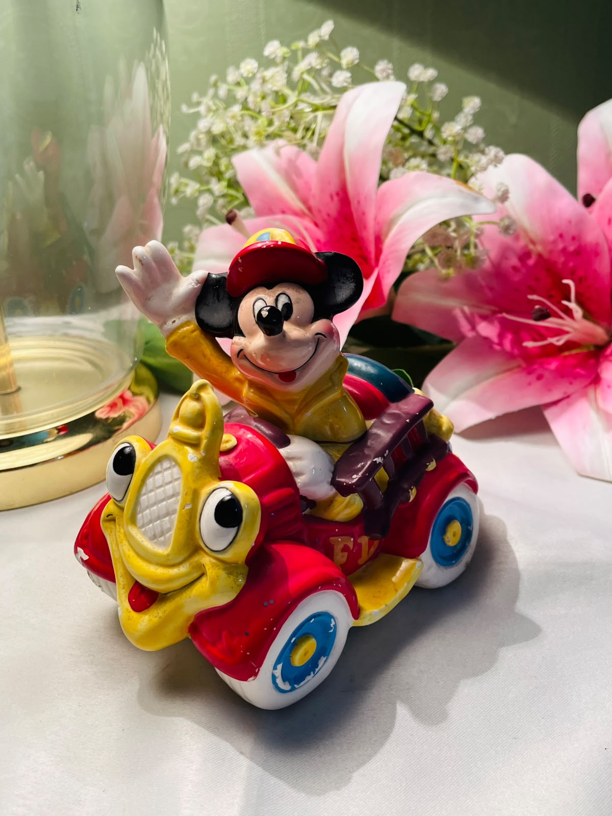 Mickey Mouse Racing Car Figurine 13 cm