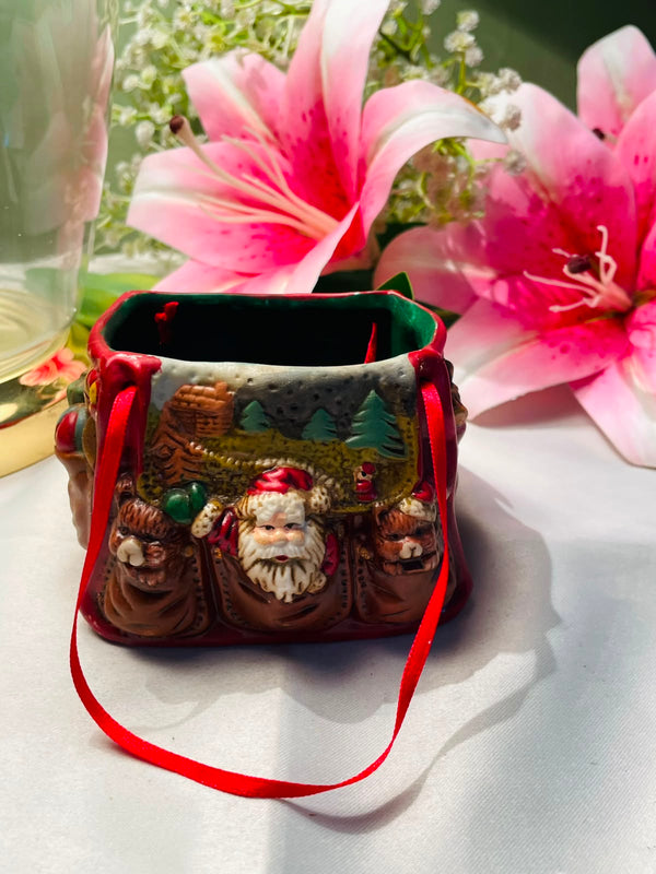 Vintage Multicolour Ceramic Decorative Container 10cm