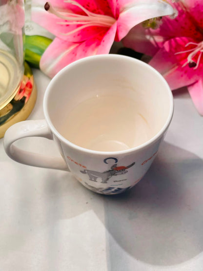 Crete Donkey Souvenir Mug White Multicolour Approx. 4.5 Inch