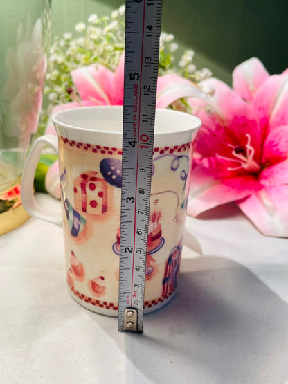 Rose of England Bone China Tea Design Mug 4 in