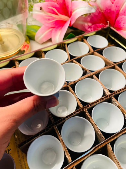Blue Bamboo Design Mini Cups 30pc Set 2.5 in