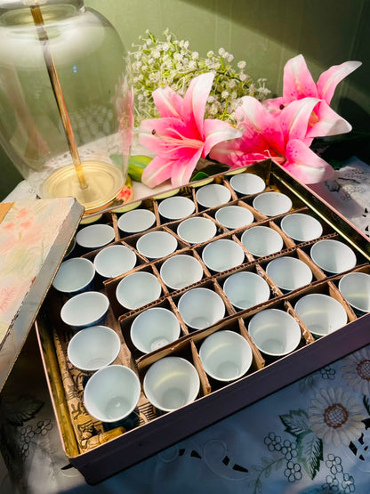 Blue Bamboo Design Mini Cups 30pc Set 2.5 in