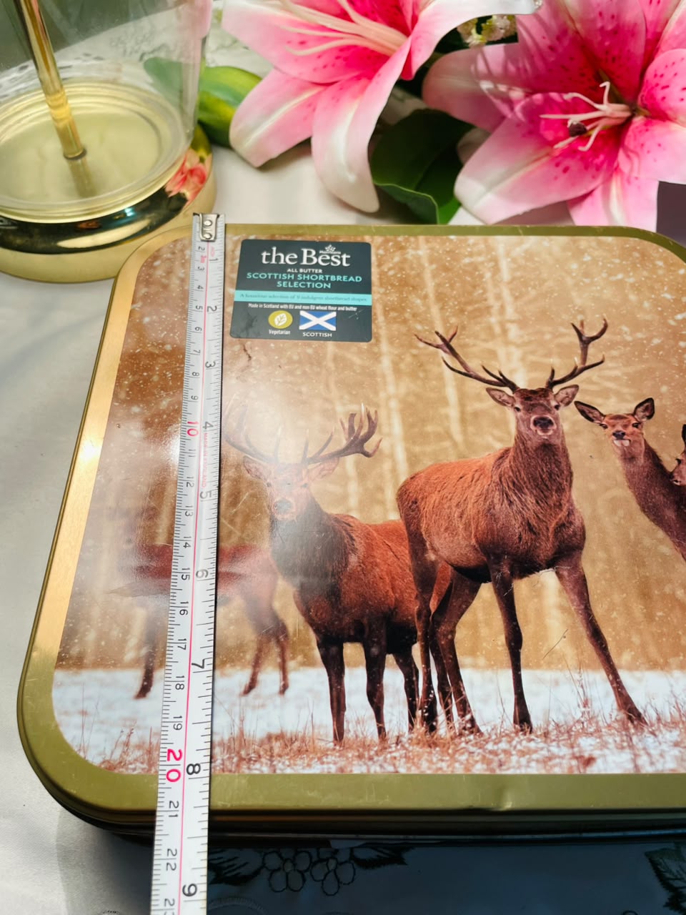 Scottish Stag Woodland Metal Storage Tin 8 in