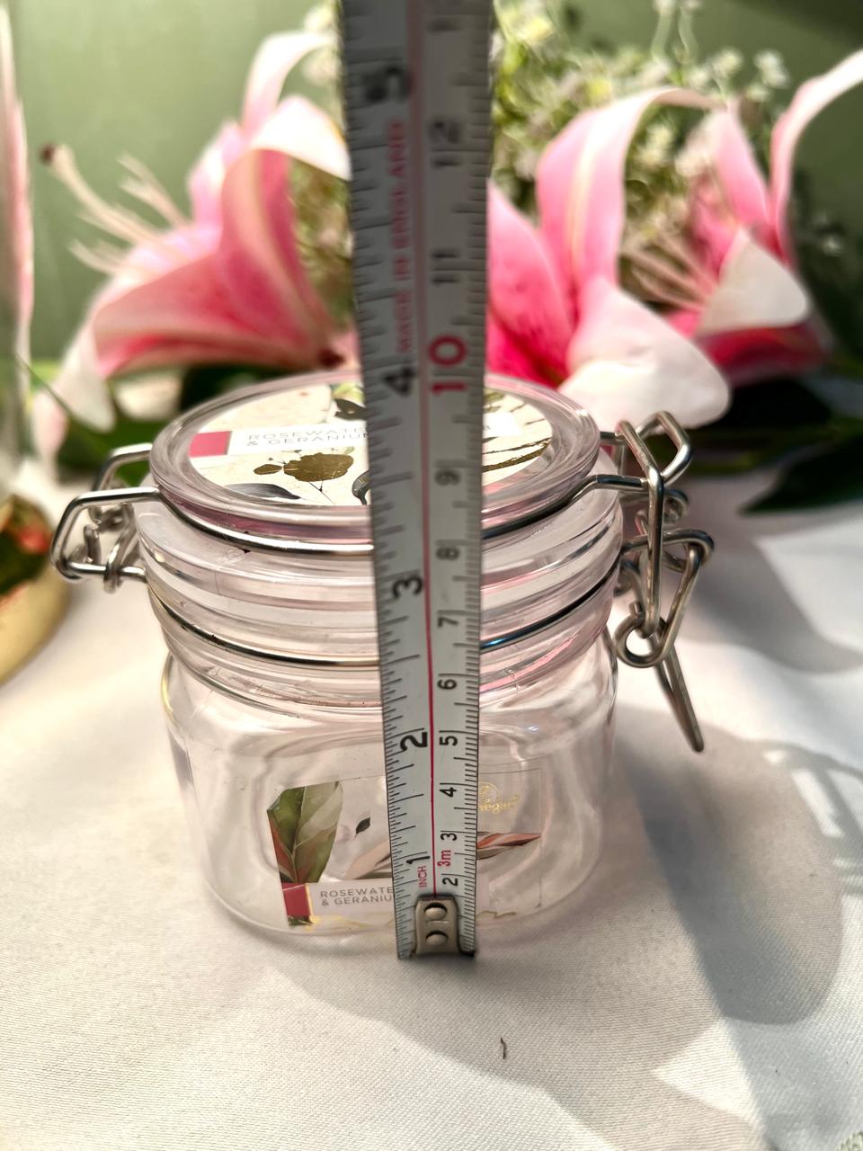 Clear Crystal Clamp-Lid Storage Jar 9cm