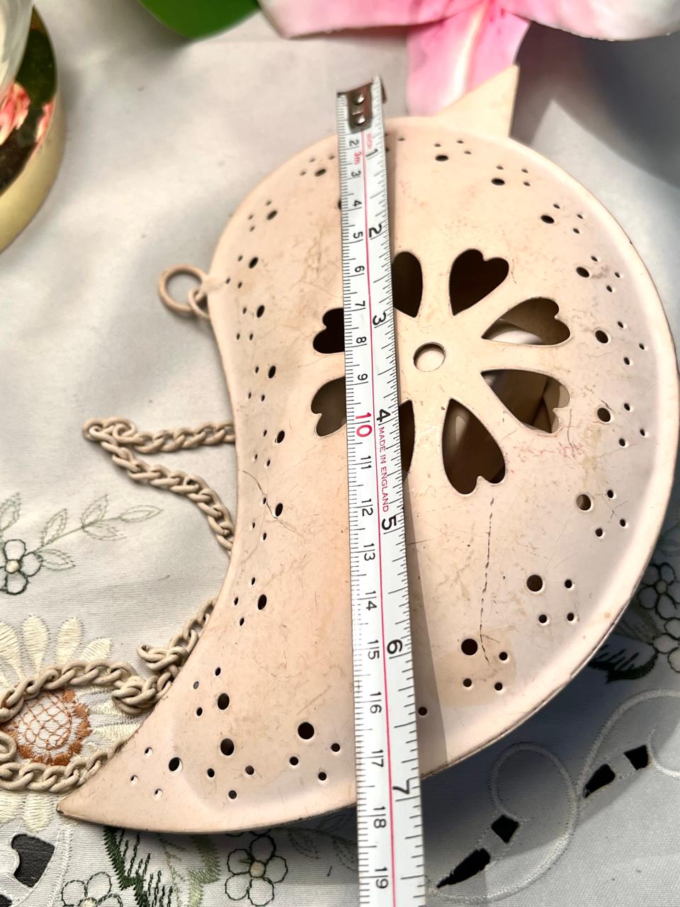 Cream Bird Hanging Candle Lantern 18 cm