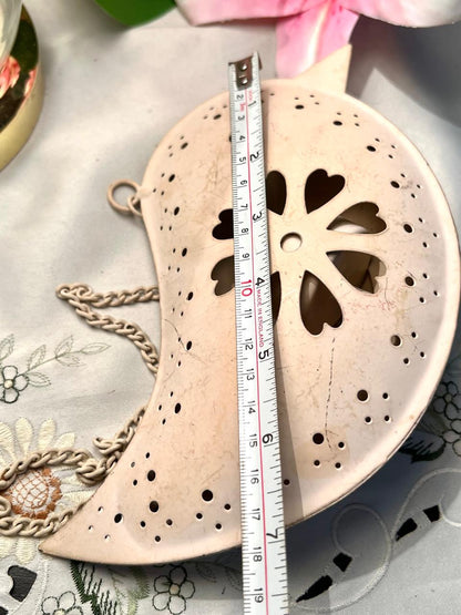 Cream Bird Hanging Candle Lantern 18 cm