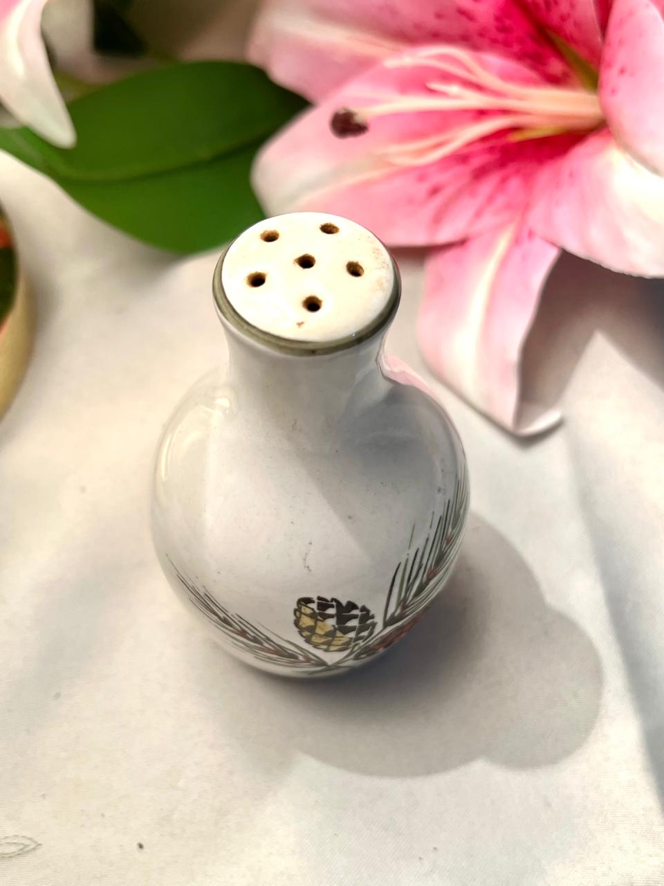 Cream Ceramic Pinecone Seasoning Shaker 10 cm