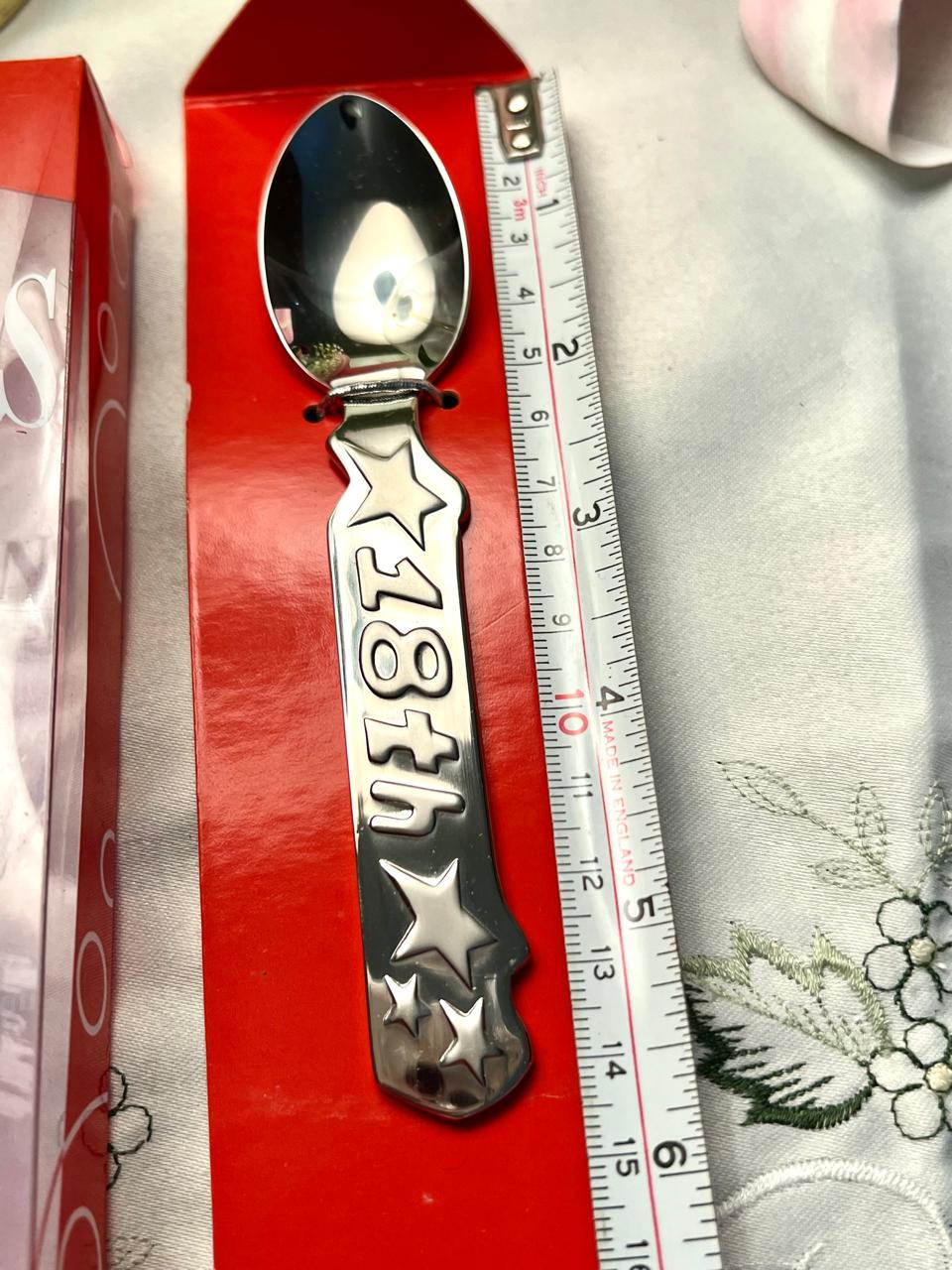 Vintage Silver-Tone 18th Birthday Keepsake Spoon 14cm
