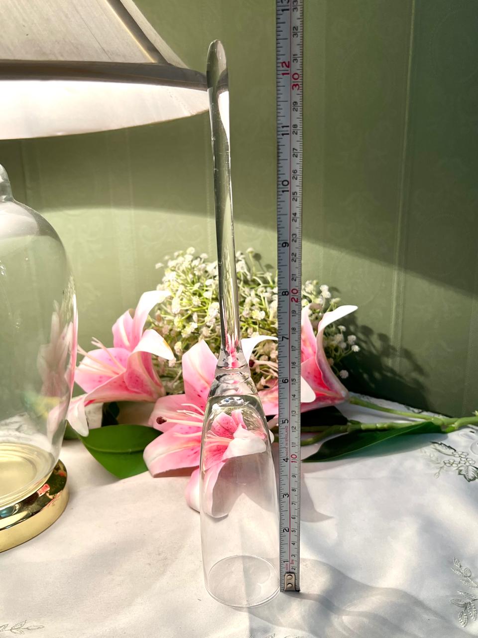 Vintage Clear Crystal Long-Handle Candle Snuffer 31cm