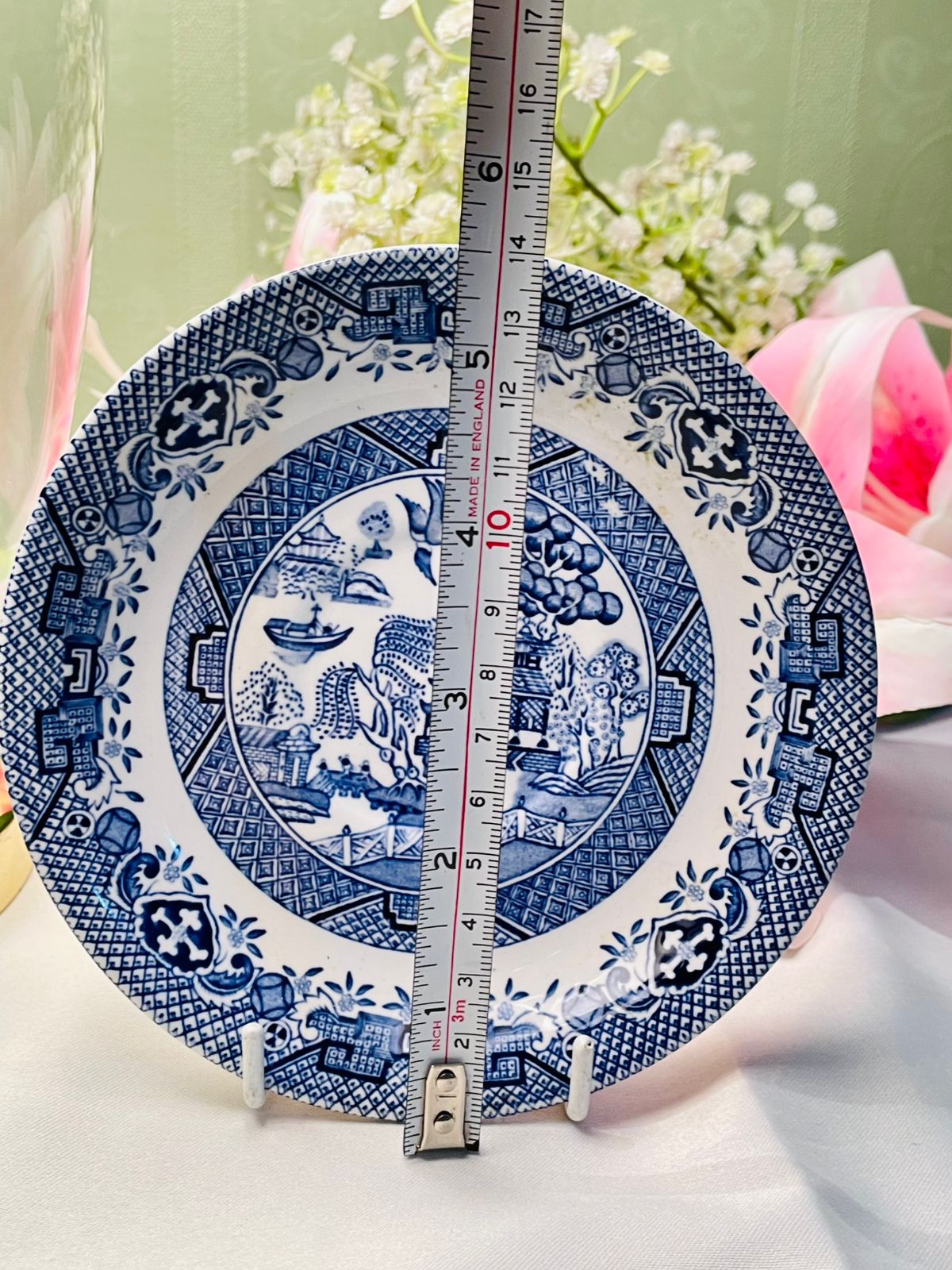 Barratts Willow Blue & White decor Plate, 14 cm