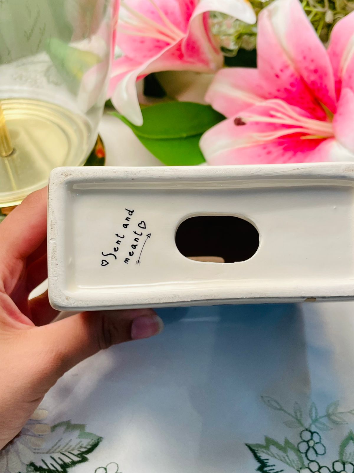 White Ceramic Prosecco Fund Money Box, 12 cm