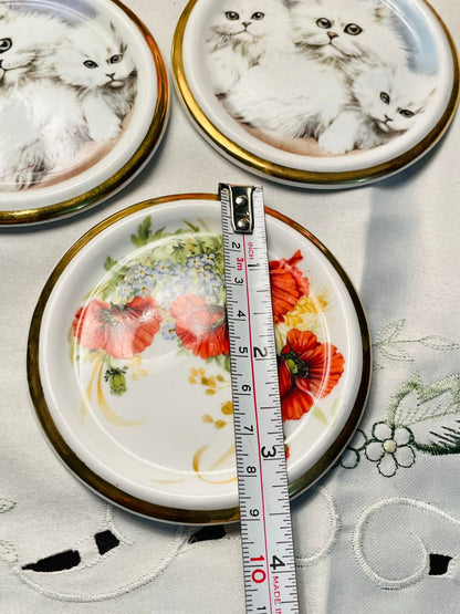 Holly Barn Fine Bone China Mini Plates Set of 3, 10 cm