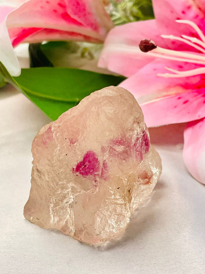 Pink Orchid Crystal Paperweight Ornament, 6 cm