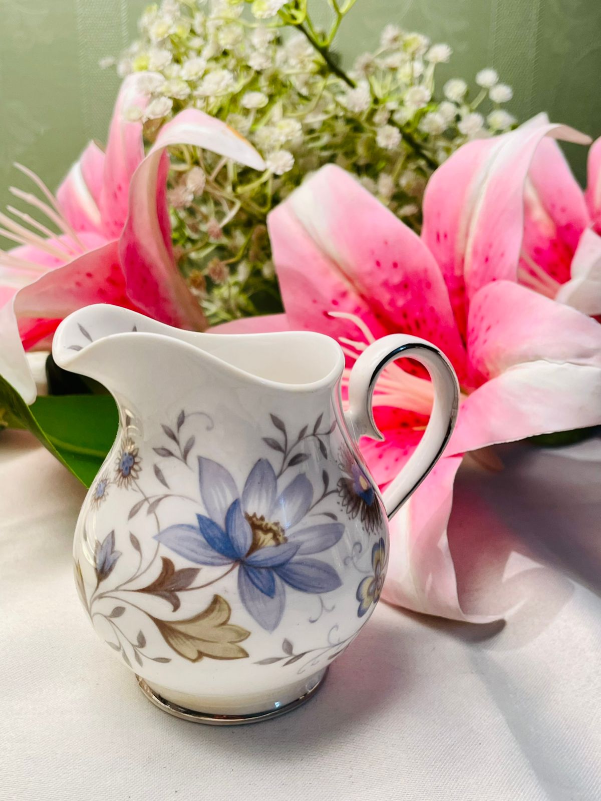 Ridgway Melisande Fine Bone China Floral Creamer Jug 3.5 Inch
